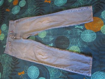 Jean Levi’s 501 ST Premium coupe droite troué Taille 42 W33 L32 Brut Bleu clair 100% Coton (J095)