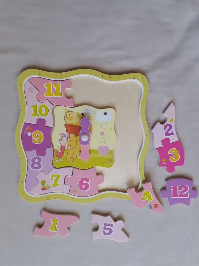 Puzzle en bois heure - photo numéro 2