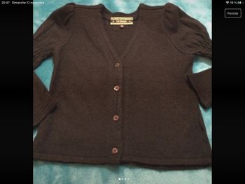 joli gilet noir bill tornade 6 ans tbe  50% laine 50% acrylique