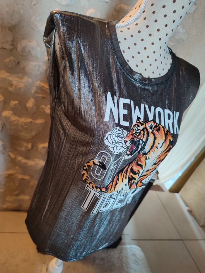 T shirt imprimé tigre - photo numéro 4