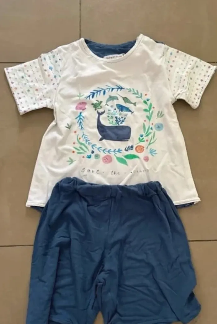 🌊 Pyjama enfant fille - Taille 6 ans - Fait main avec amour 🌊