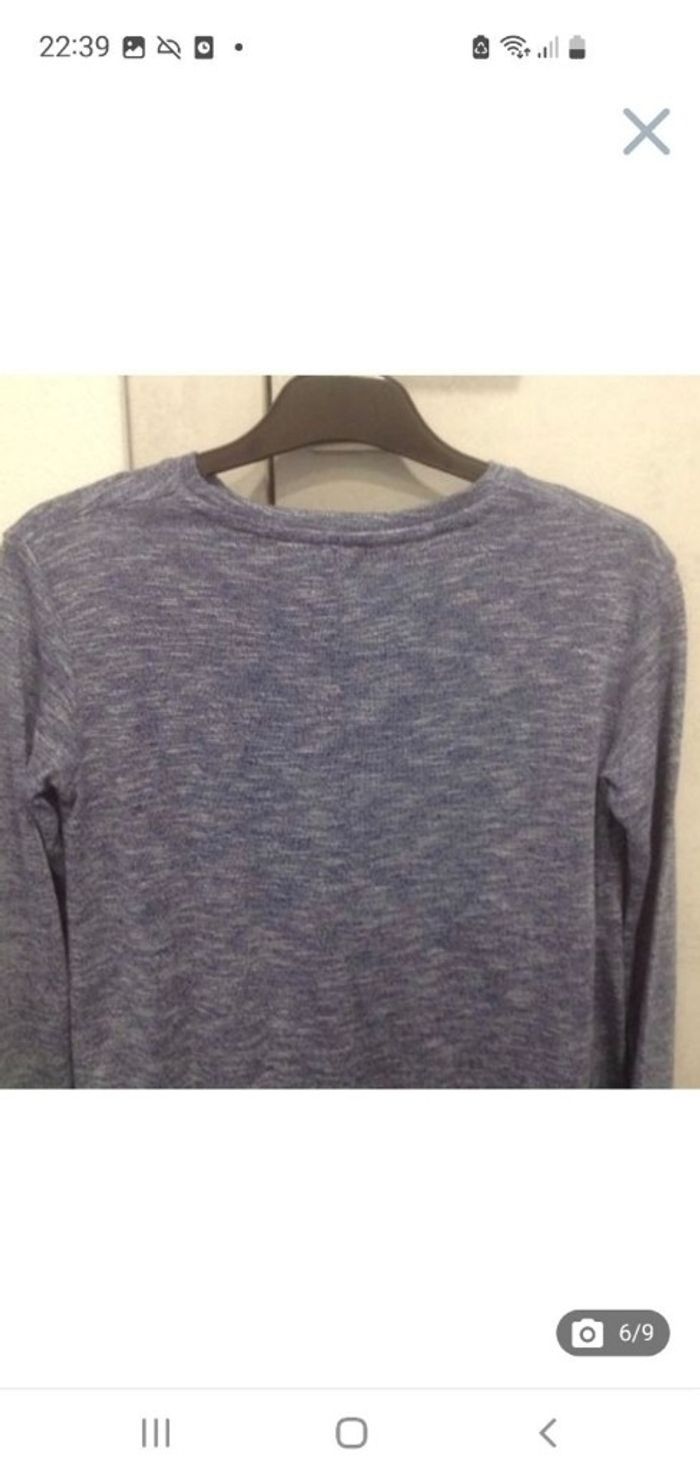 Tee-shirt manches longues 16 ans chiné bleu marine Atmosphère - photo numéro 7