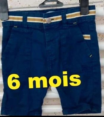 Pantalon /  Short bleu  marine Obaïbi  Taille  6  mois