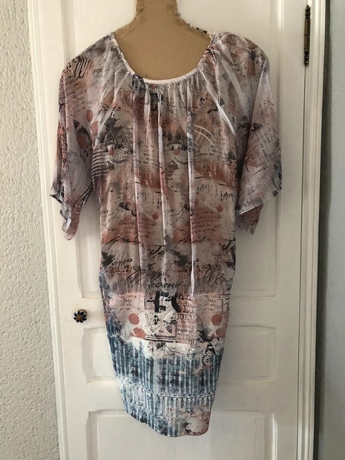 BB-Robe chic imprimée + strass T 40/44 NEUVE - photo numéro 2