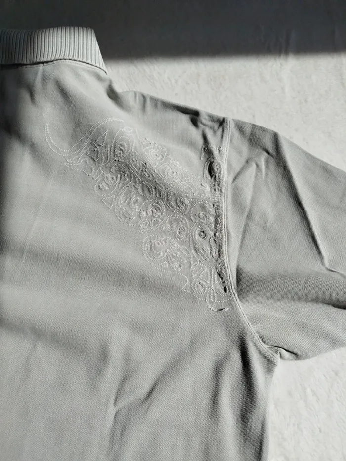 Polo vintage homme gris clair Oxbow taille L - photo numéro 13