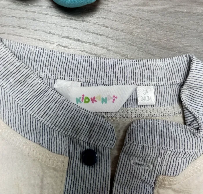 T shirt manches longues retroussables beige garçon 3 ans Kidkanai - photo numéro 3