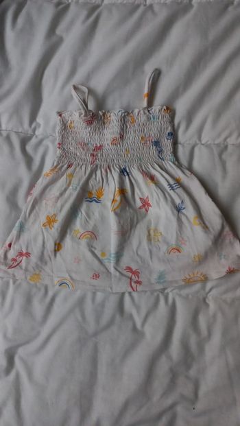 Débardeur blanc  à motifs plage