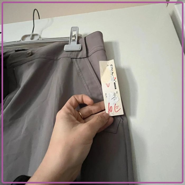 Pantalon habiller taille 46 couleur gris marron clair - photo numéro 3