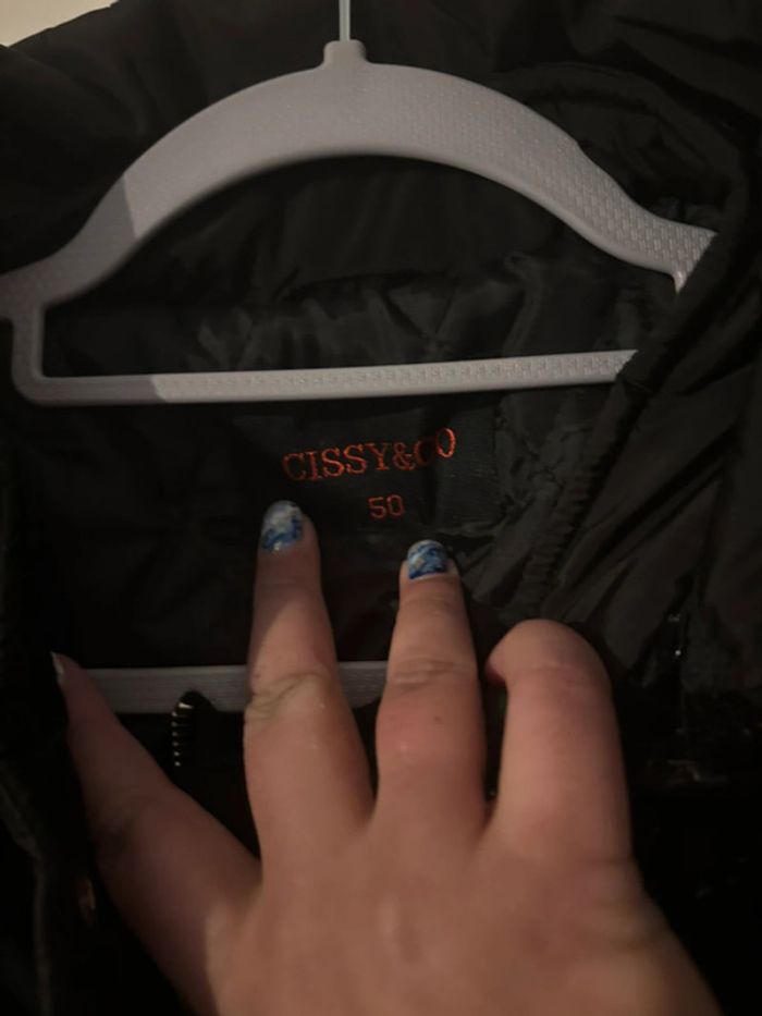 Doudoune noire bi-matière - taille 50 - photo numéro 9