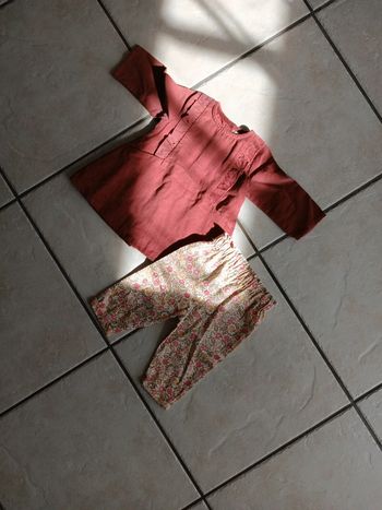 Magnifique ensemble Bouchara 6 mois fille neuf sans étiquette