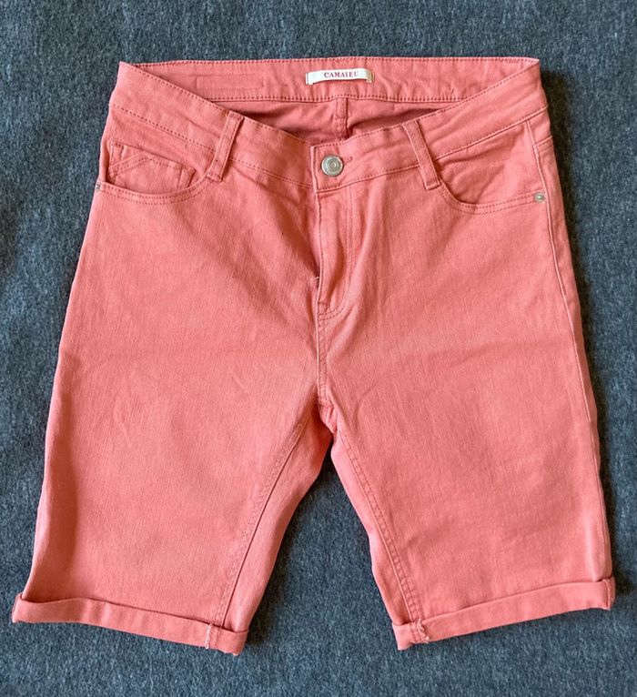 Bermuda fille Camaïeu NEUF T.38, vieux rose