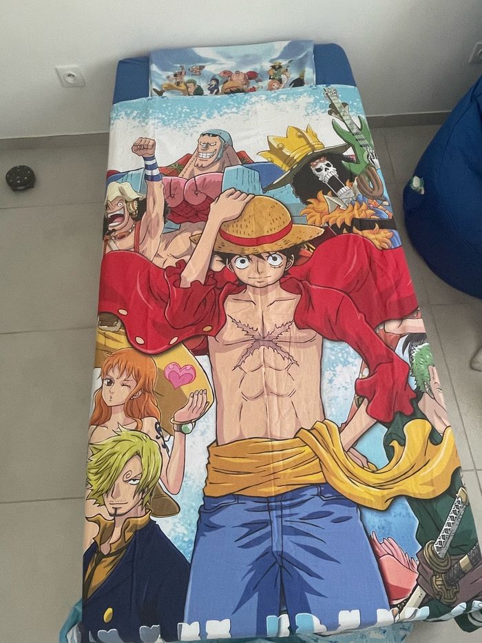 Linge de lit simple garçon 1 personne manga one pièce