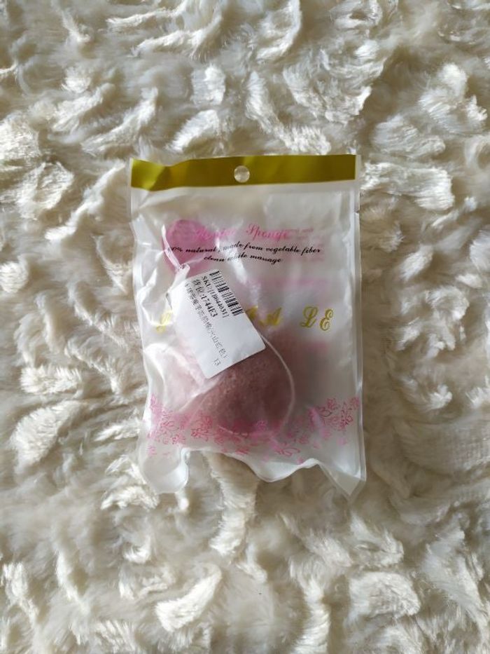 Éponge konjac à l'argile rose