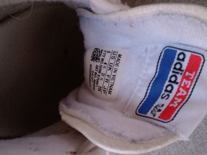 Paire de baskets Adidas Team Original Adi Racer Low Goodyear vintage en très bon état de pointure 37,5, de couleur blanche. - photo numéro 6