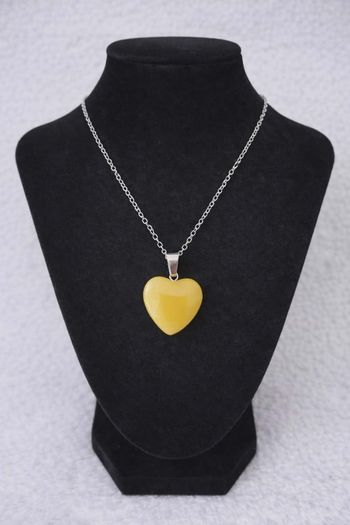 Collier pendentif cœur verre dégradé 