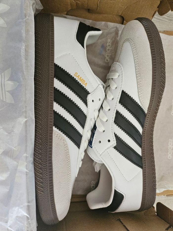 Samba vegan blanc gris noir