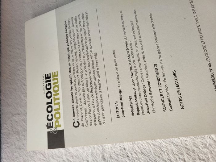 Livre Ecologie & Politique - Sciences Pro - Les Presses - photo numéro 2