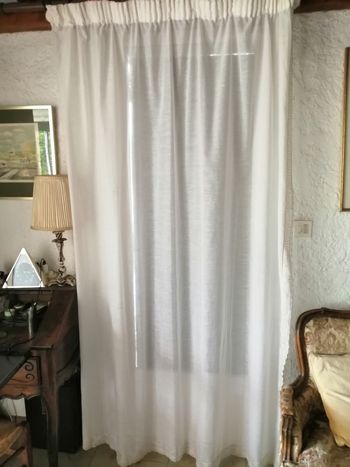 rideau voile blanc 210 x 216 cm