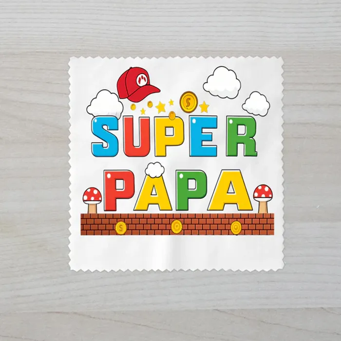 Lingette microfibre “SUPER PAPA” – Cadeau geek et utile - photo numéro 2