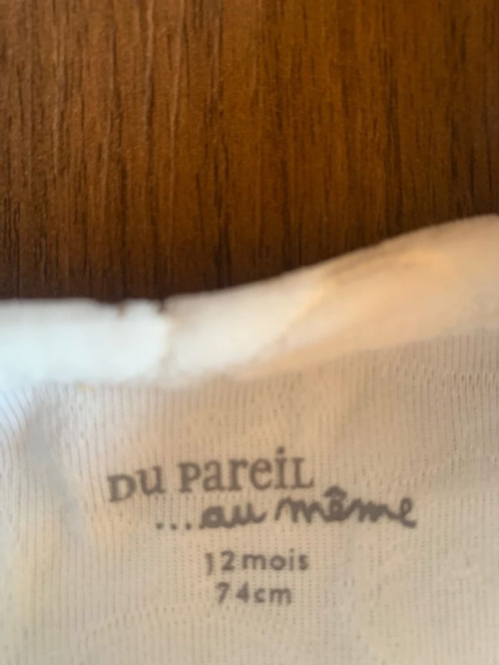 Pyjama DPAM velours 12 mois 1 an neuf - photo numéro 3