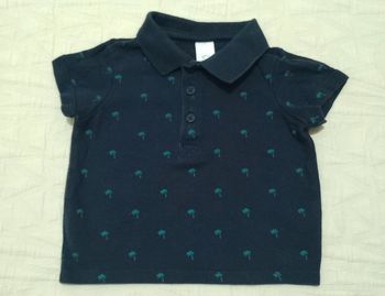 C&A polo maille piqué palmiers 6 mois