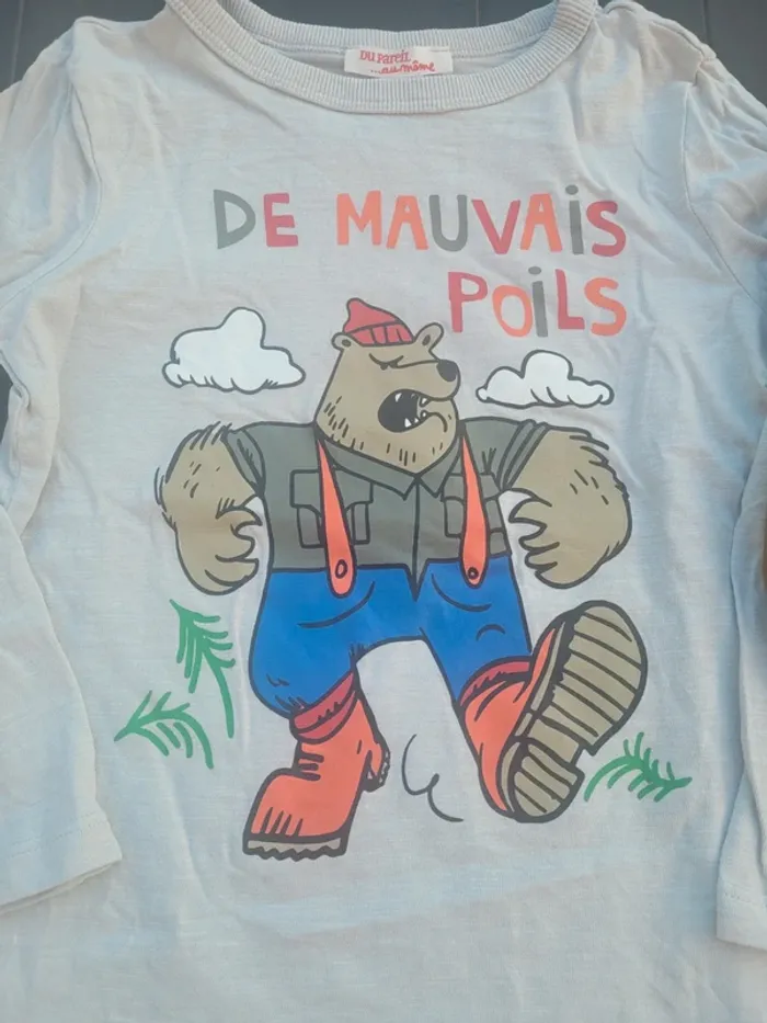 Lot de 2 ts manches longues du pareil au même 5 ans neuf - photo numéro 2