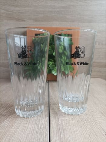 Lot 2 verres Black and White 