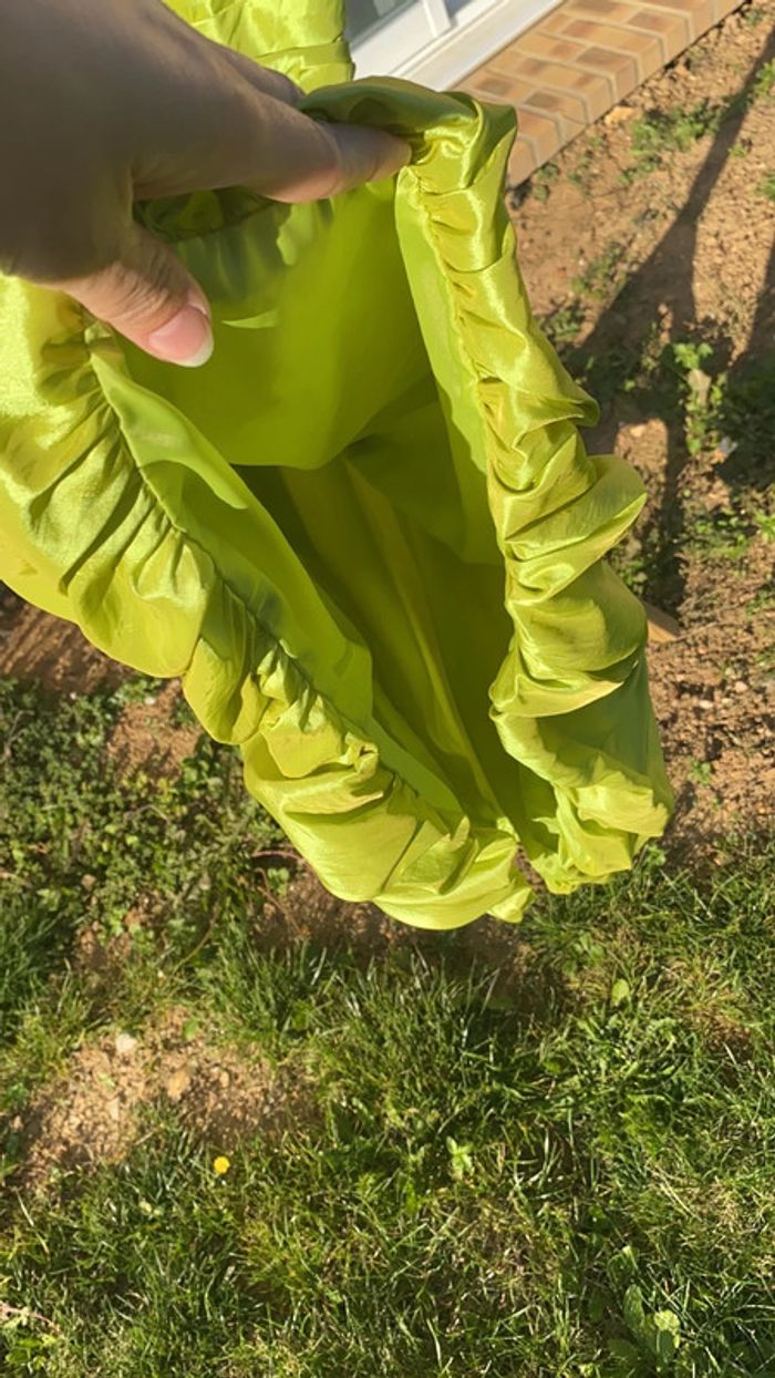 Robe cérémonie vert anis et son étole - photo numéro 7