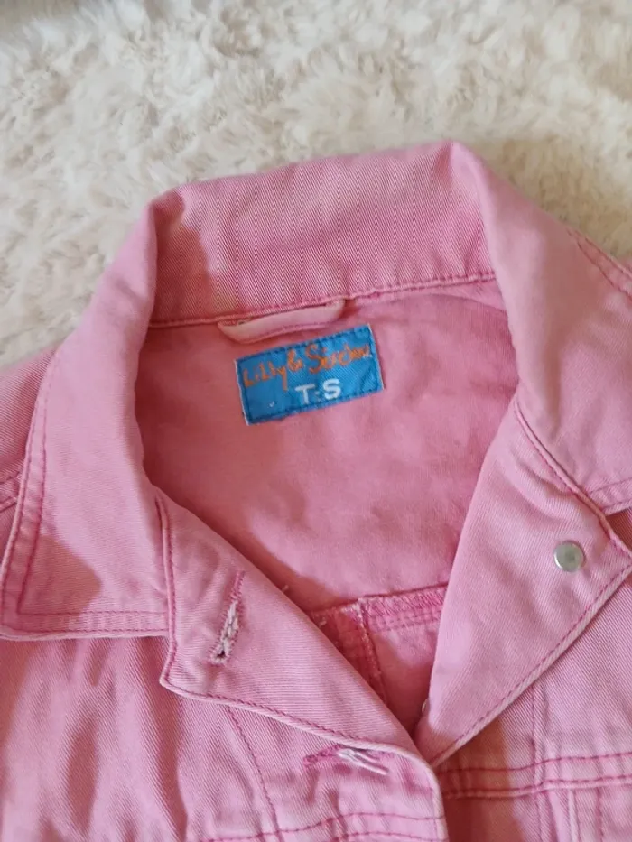 veste en jeans rose femme taille S - photo numéro 3