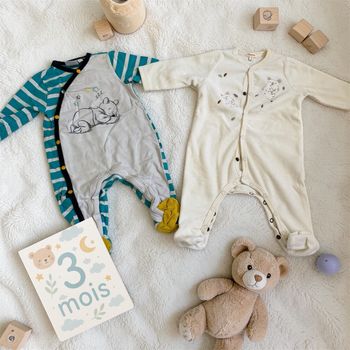 Lot de 2 pyjamas fins croisés  Mixtes - T3mois - catimini et Disney 