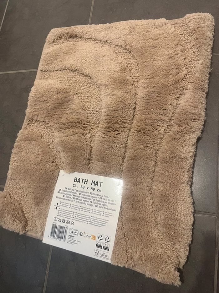 Tapis de sortie de bain / douche beige - photo numéro 2