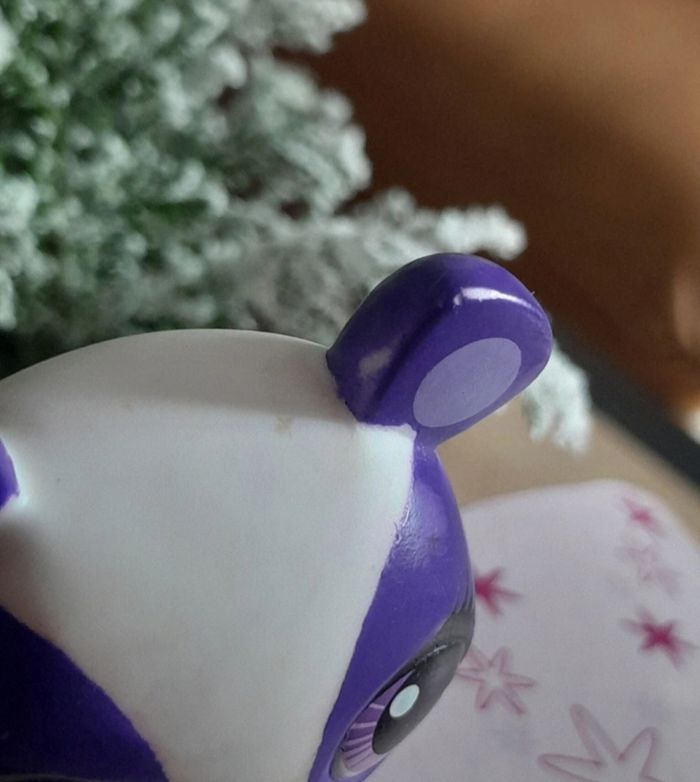 Figurine Littlest Pet Shop Panda blanc et violet - photo numéro 2