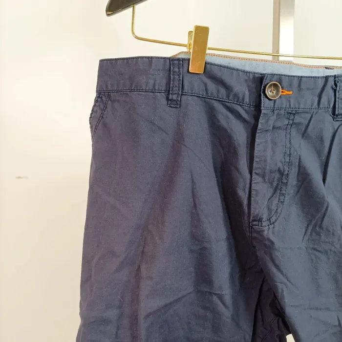 Bermuda bleu slim Tom Tailor homme JIM 100% coton taille 38 casual été A852 - photo numéro 3