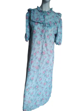 Chemise de nuit vintage pyjama pajama night dress sleeping fleurs flower