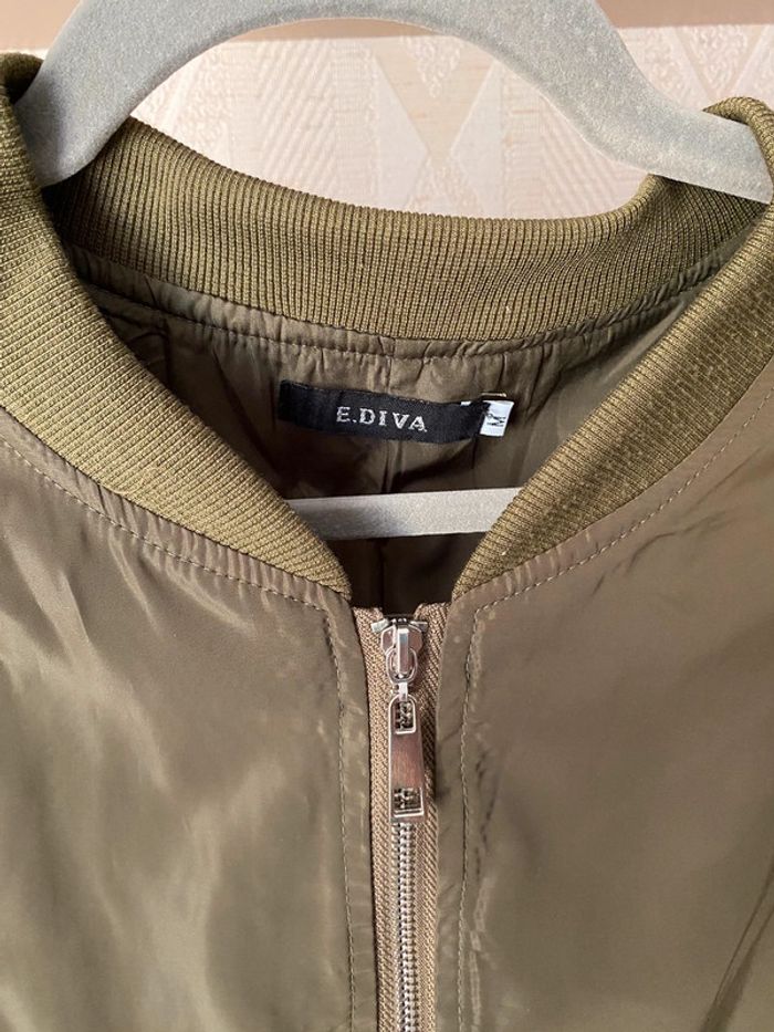 Superbe belle veste bomber  kaki E.Diva taille M - photo numéro 3
