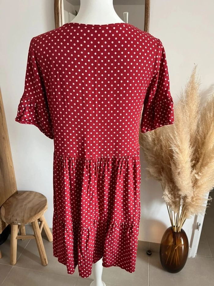 Robe fluide à pois rouge Jb Fashion - photo numéro 5