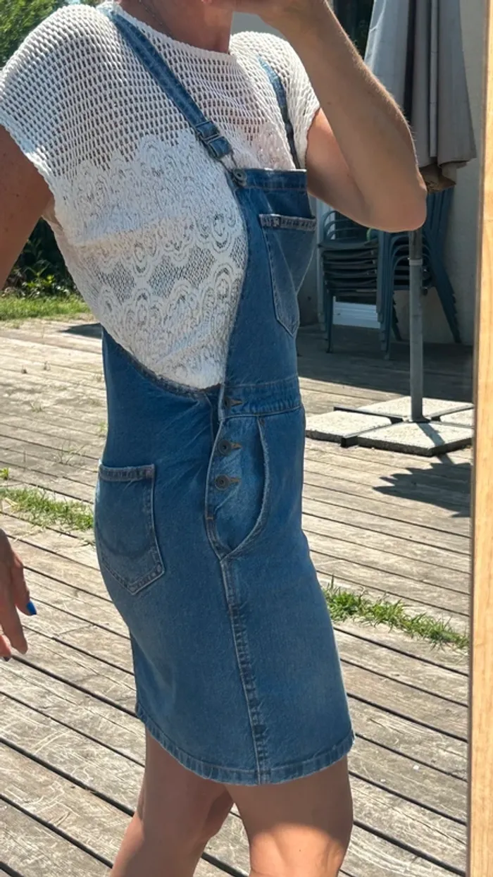 Robe Salopette en Jean Superdry - photo numéro 3