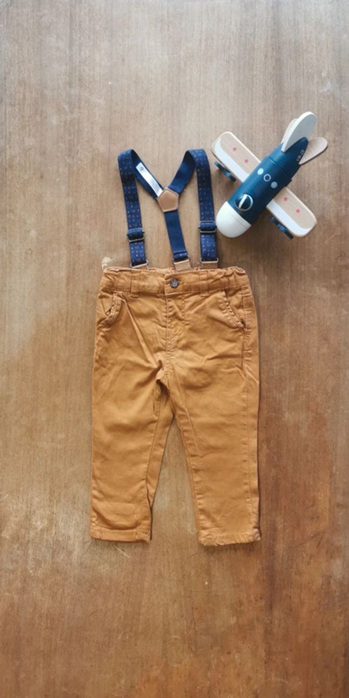 🌼 Vertbaudet Tape à L'Oeil ensemble chic chemise et pantalon à bretelles 6mois 68cm 👶 - photo numéro 6