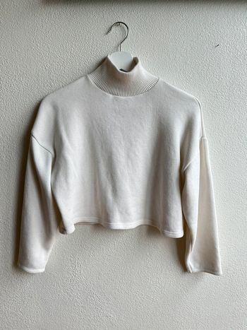 Pull Crop blanc taille S