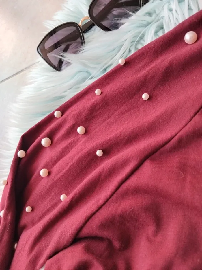 🕶 robe courte ou tunique rouge - photo numéro 2