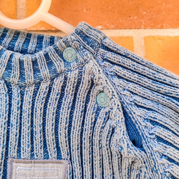 Pull garçon 6 mois coton bleu Kimbaloo – comme neuf - photo numéro 2