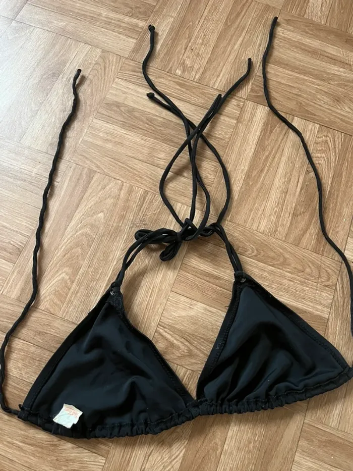 Maillot de bain 2 pièces noir vintage - photo numéro 3