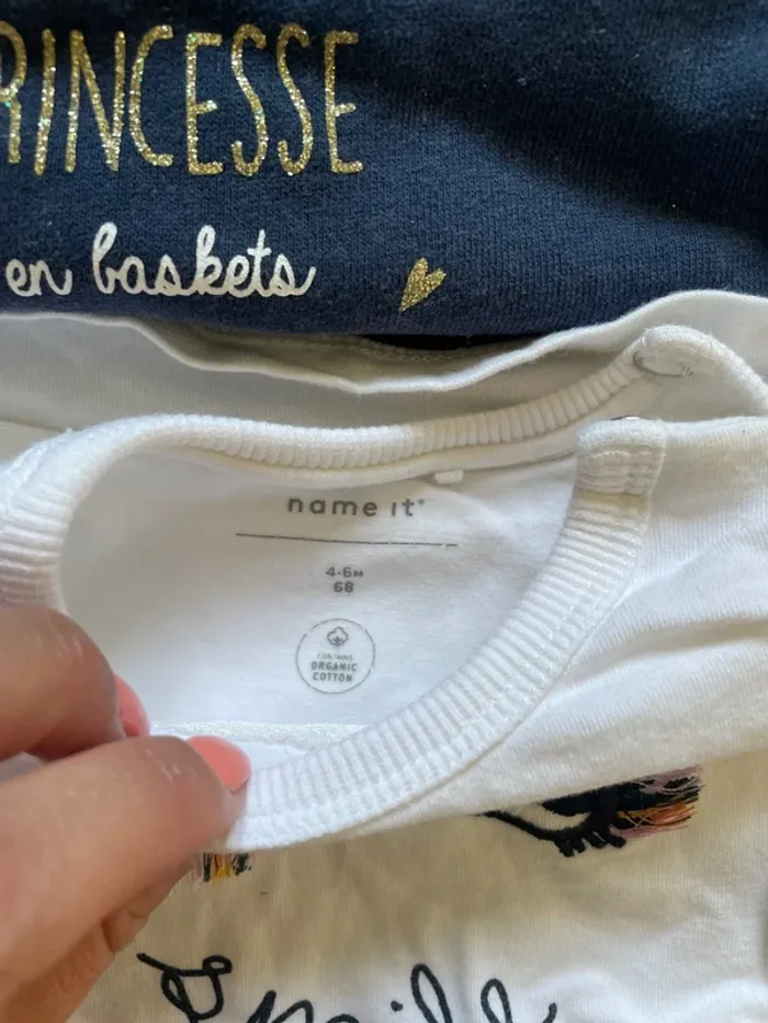 Lot de 9 haut pull / sous-pull bébé fille 6 mois - photo numéro 4