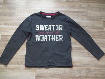 Sweat gris "SWEATER WEATHER" Here+There 158/164 (SW1)