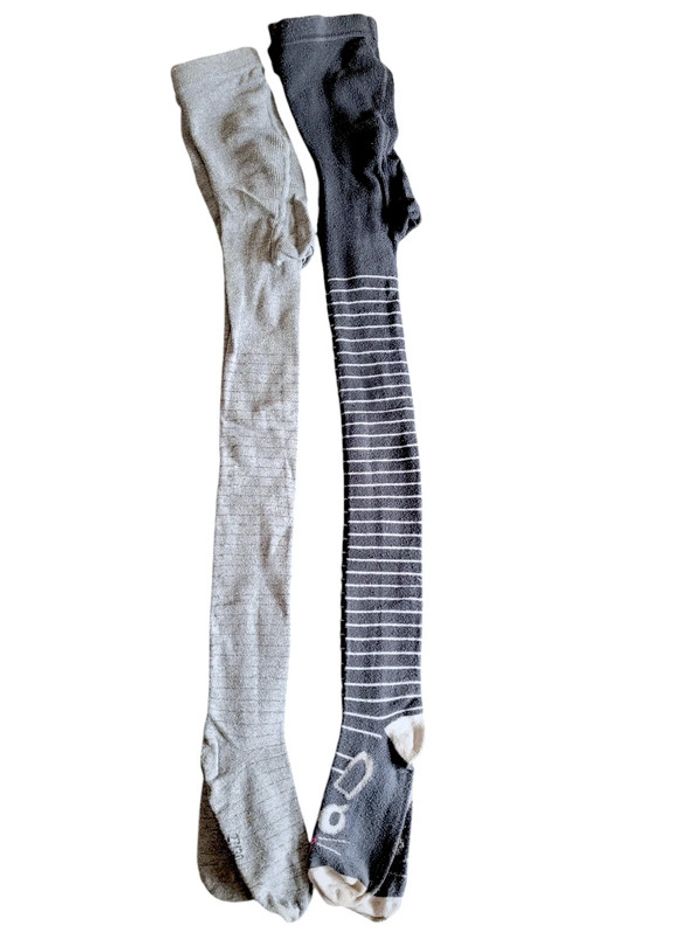 Lot de 2 collants gris 27/30