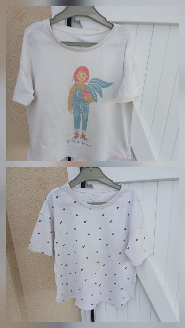 Lot 2 tee-shirts filles tex taille 7/8 ans