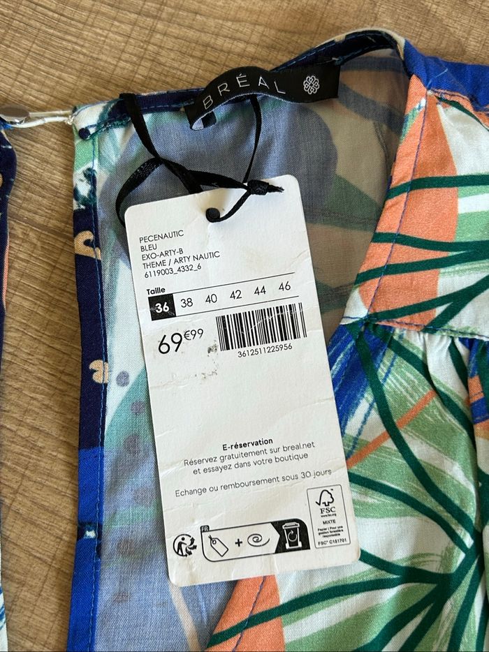 Combinaison imprimée neuve sans manches Breal taille 36 (valeur 70€) - photo numéro 9