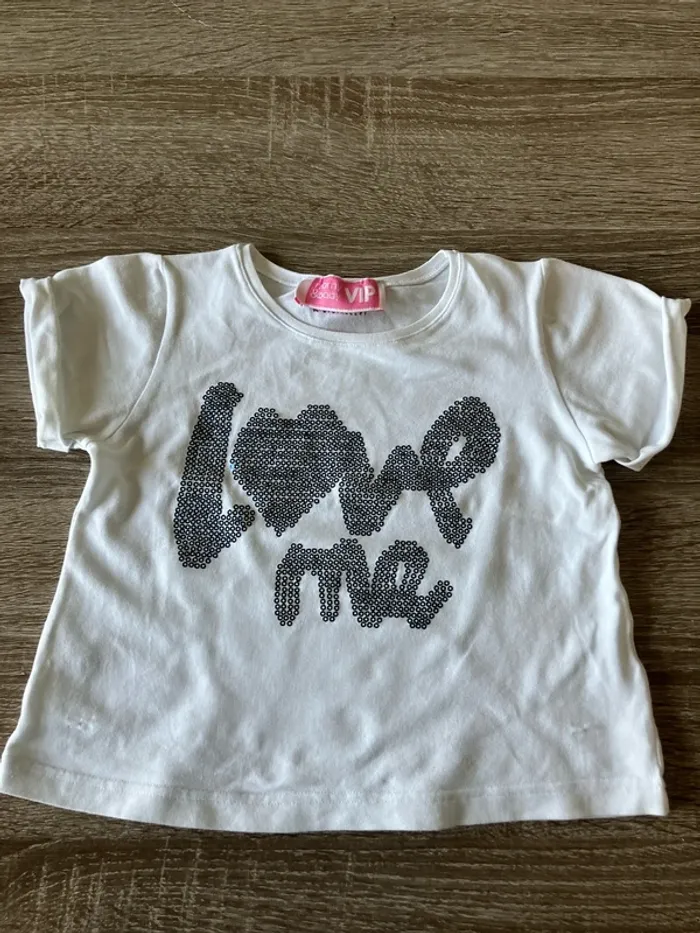 Lot de 3 t-shirt blanc et bleu 18mois - photo numéro 6