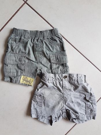 Lot de 2 shorts garçon 6 mois