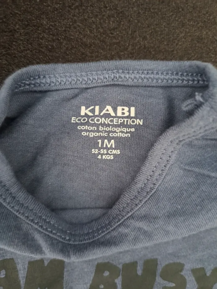 T-shirt bleu pour bébés - photo numéro 3